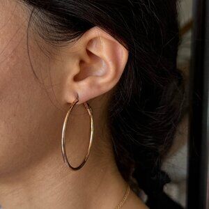 Minimalist Rose Gold Small Hoop Earrings